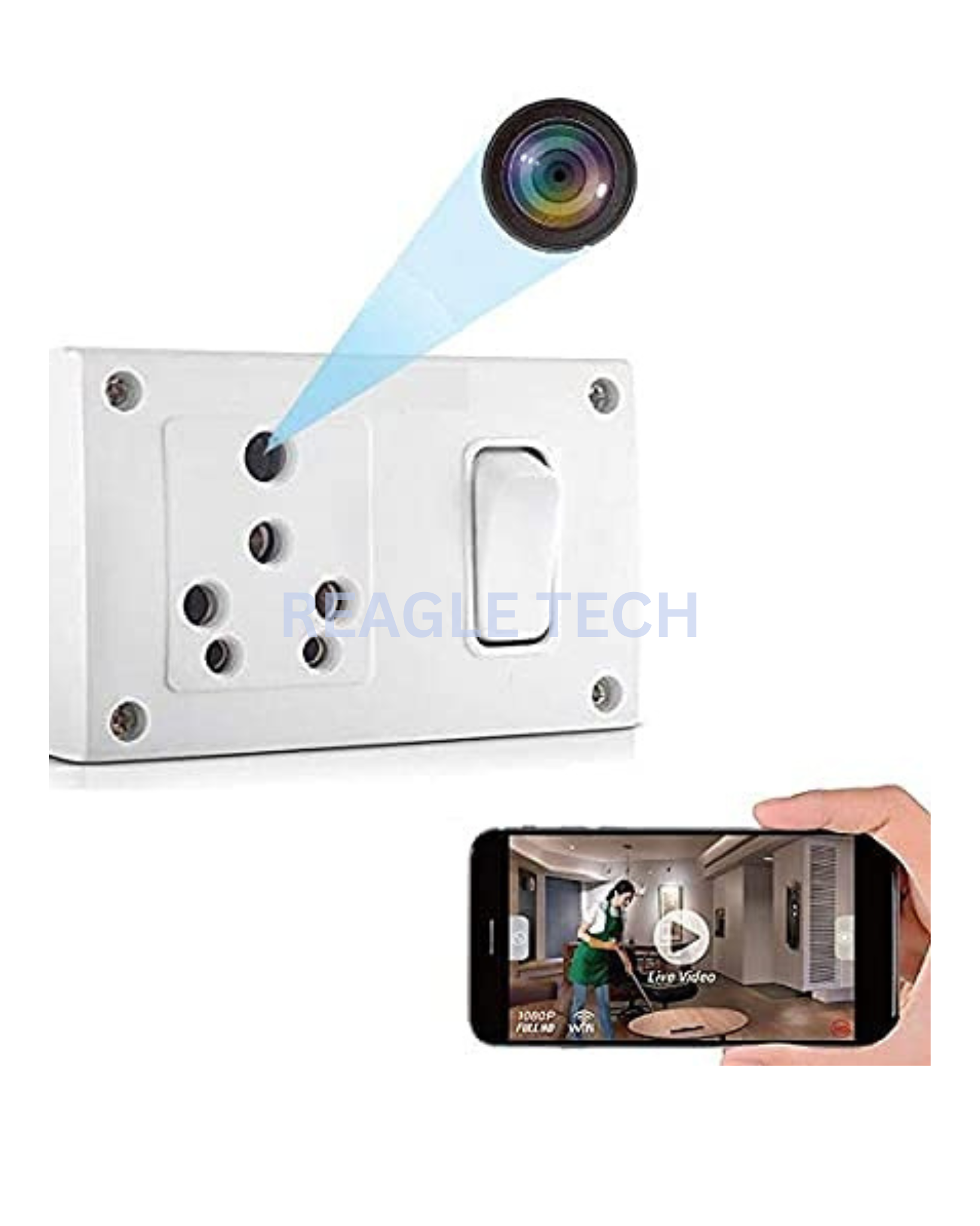 4K HD Hidden Camera Wi-Fi Enabled Live Socket Camera