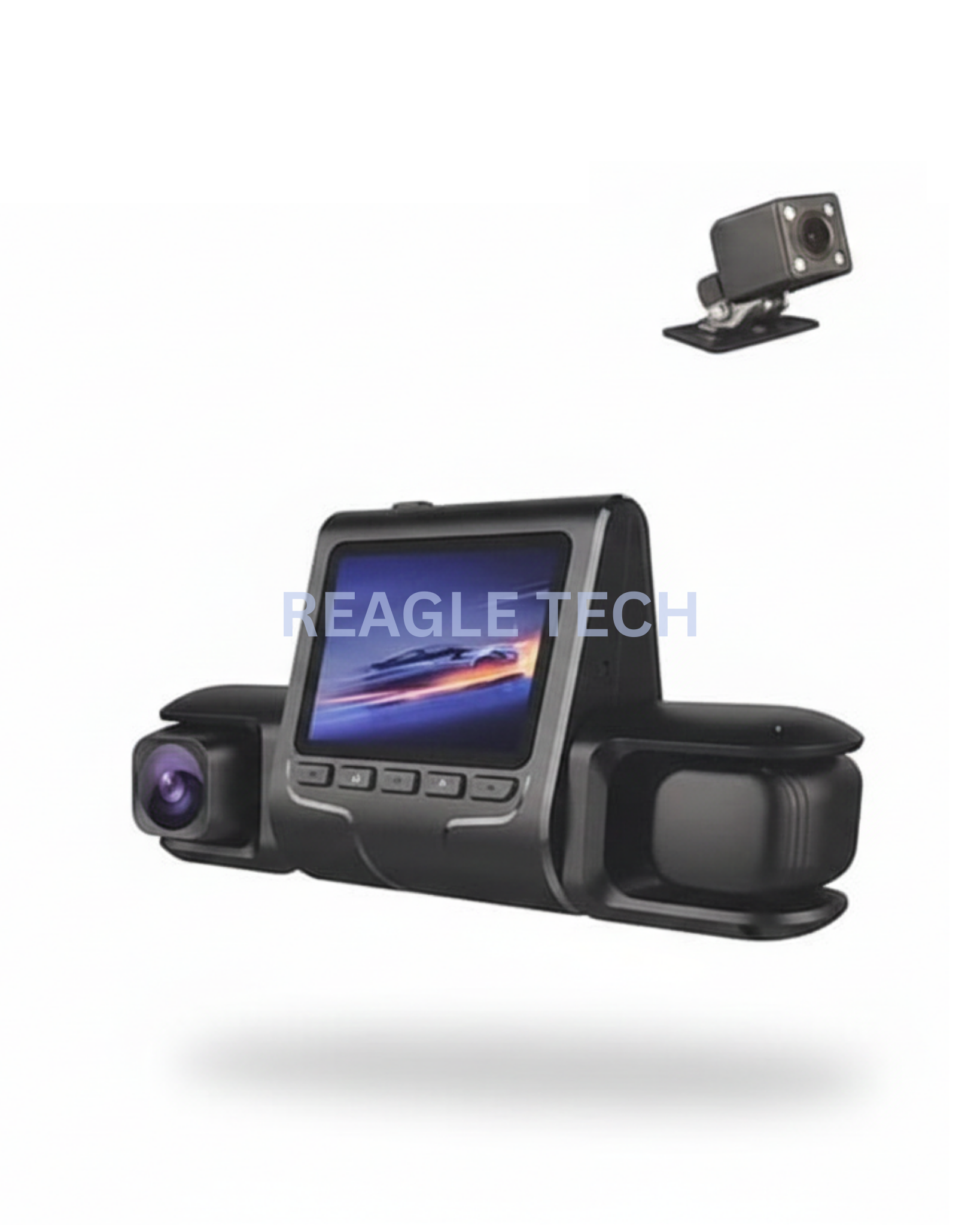 2″ Screen Time Synchronization 3 Lens HD Night Monitoring Dash Cam Night Vision Car Driving Recorder Wide Angle, G-Sensor, Loop Recording Dash Cam Motion Detection for Parking