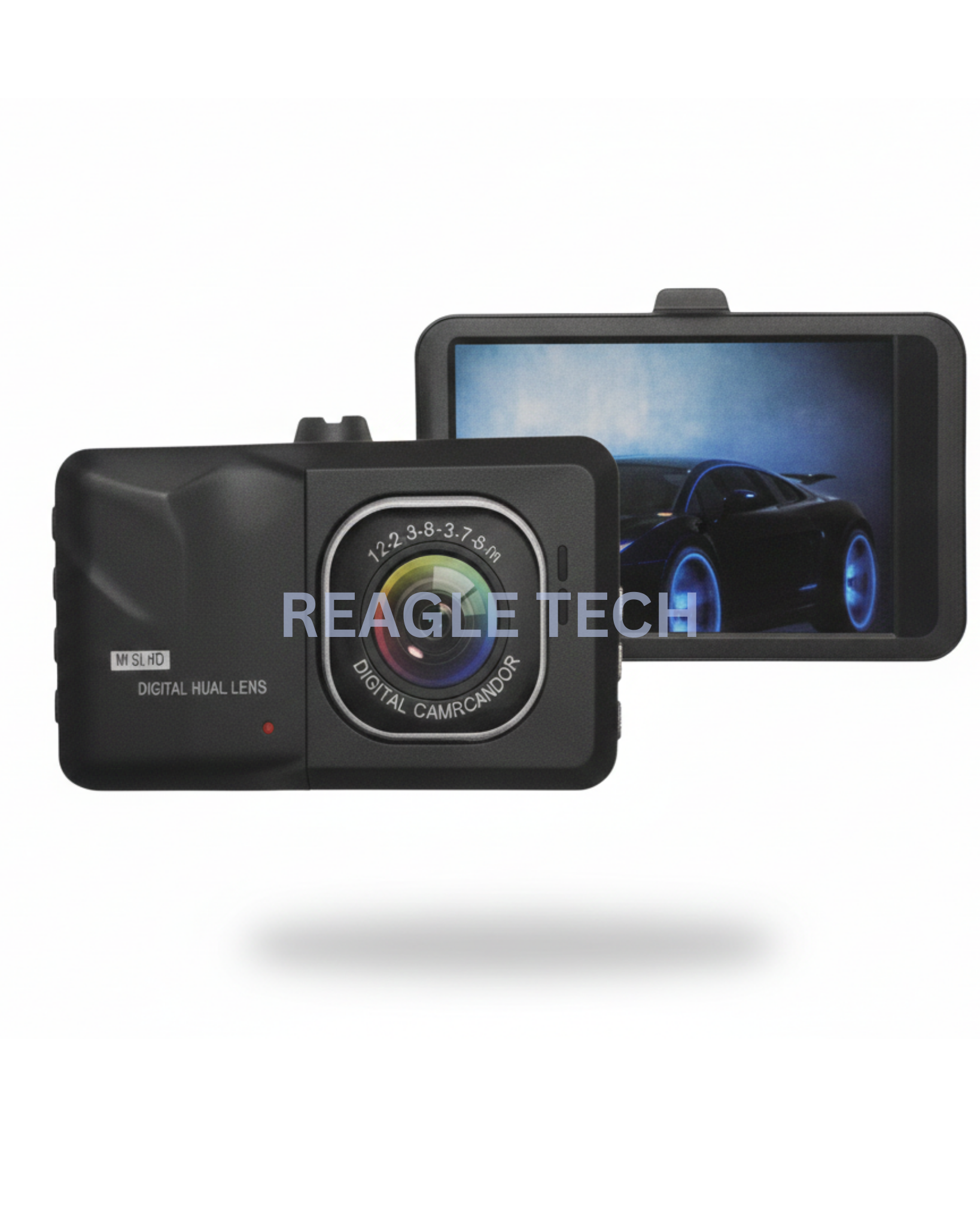 Dual Dash Cam for Car, 3.0-Inch Display, 1296P HD Front & Rear Camera, 170° Wide Angle, Built-in G-Sensor, WiFi Driving Recorder