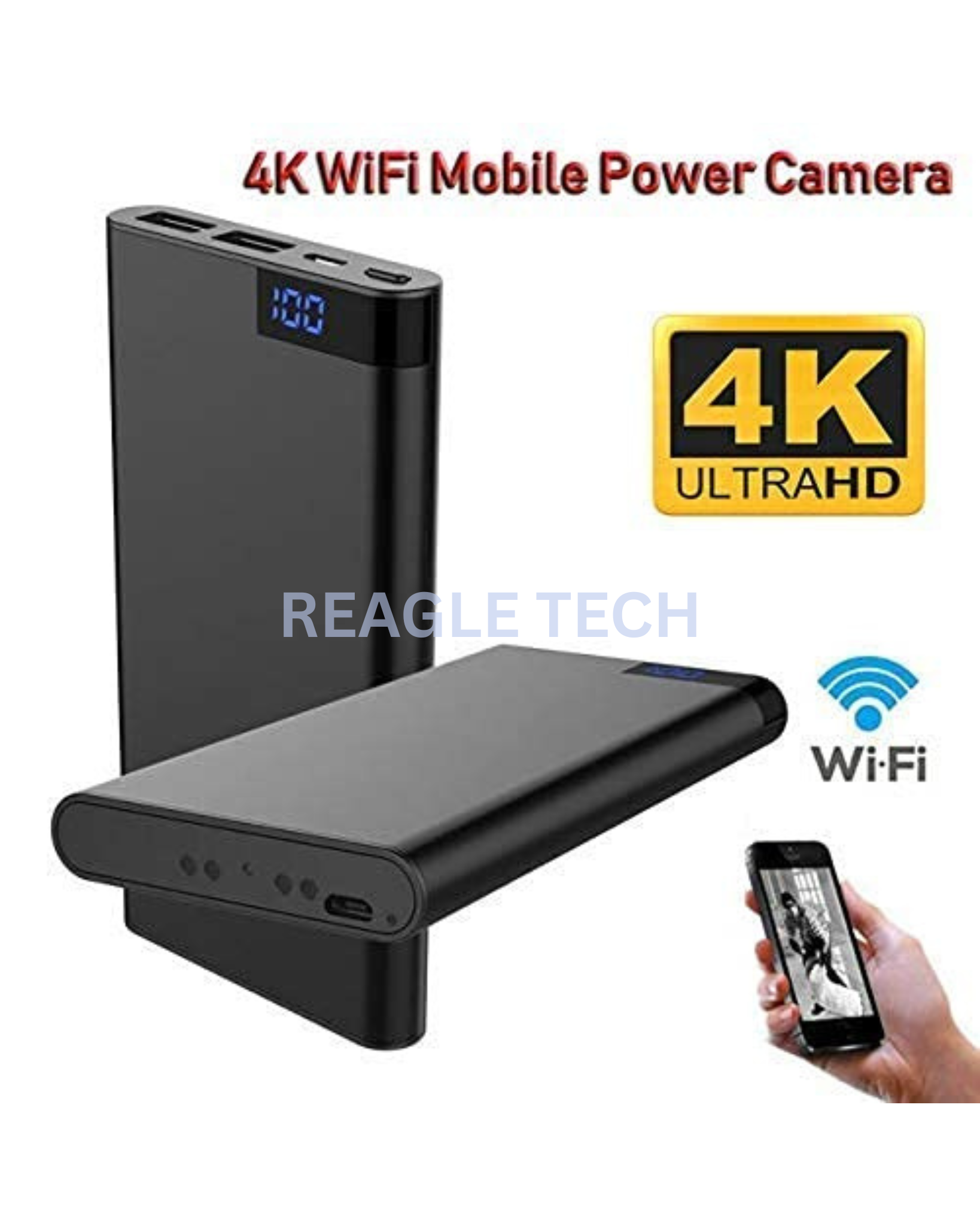 H8 Power Bank WiFi HD 1080 Pixels Night Vision Hidden Spy Camera DVR P2P