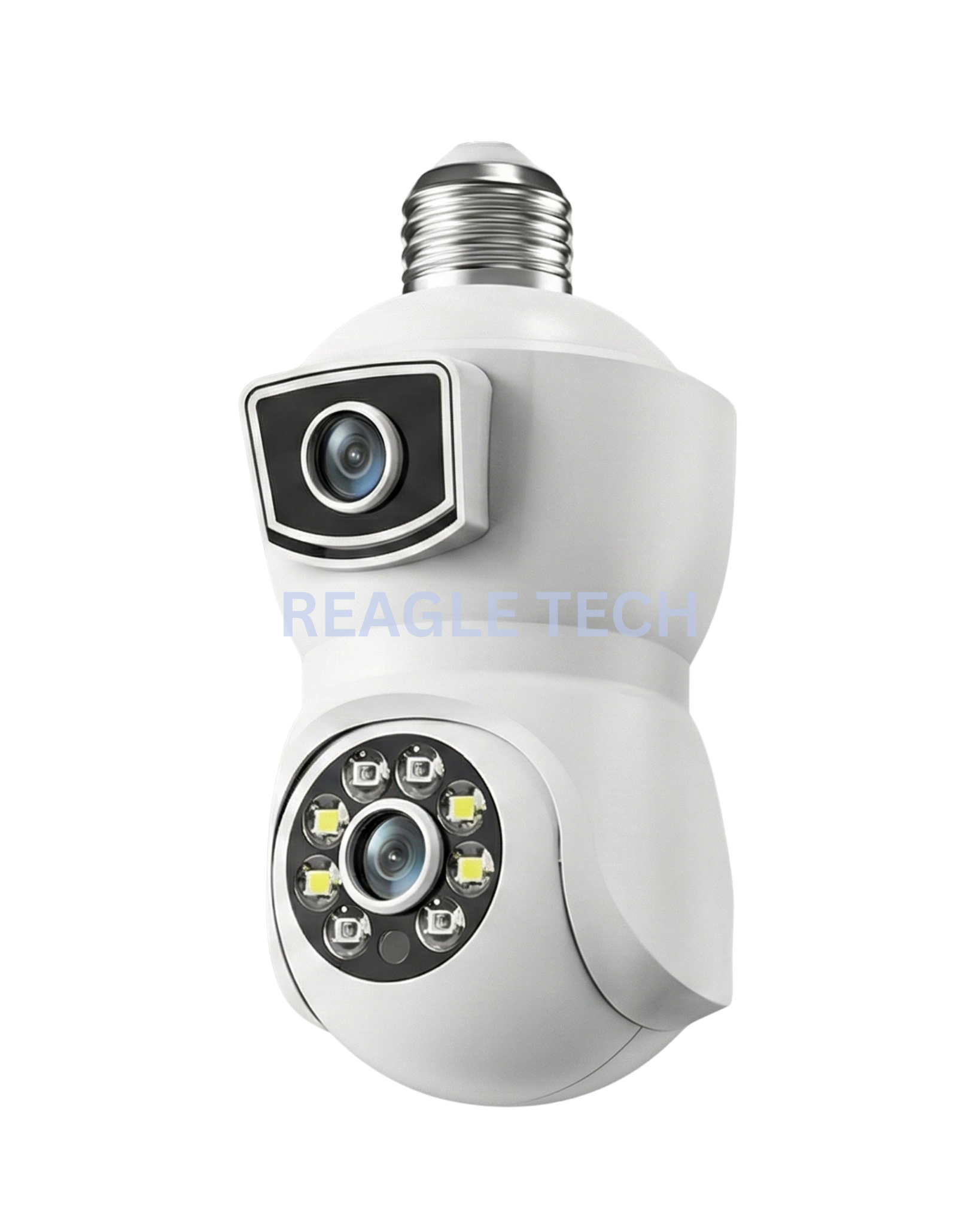 4+4 MP Dual Lens HD WiFi Bulb Holder CCTV Camera | MSR015 Colour Night Vision | Two Way Audio | Audio & Video Recording | AI Motion Detection | 360° View