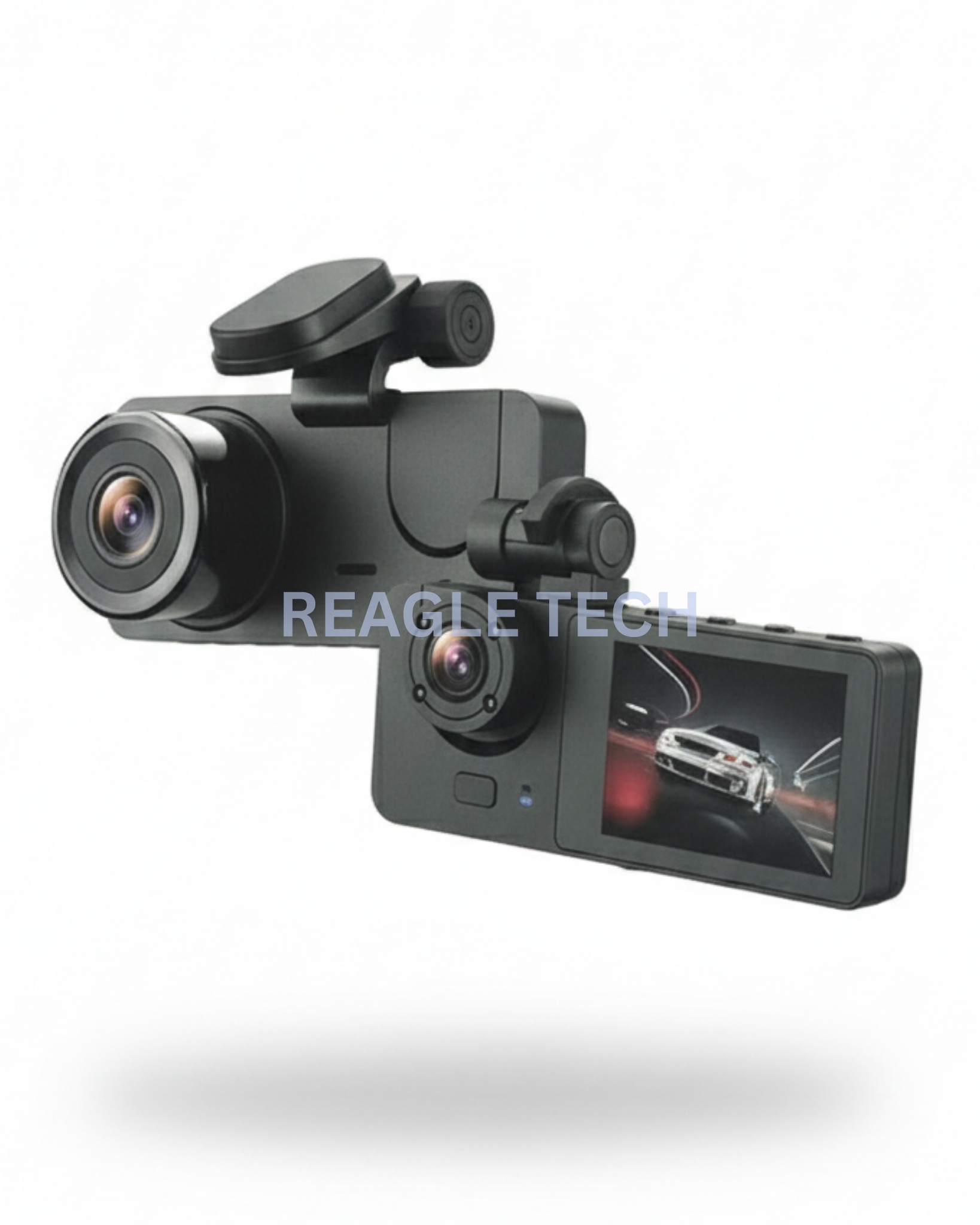 2″ HD Video Car DVR Camera Car Video Recorder 3 in 1 FHD 1080P Dash Camera Rear View Camera with Rear View Night Vision Driving Recorder G-Sensor