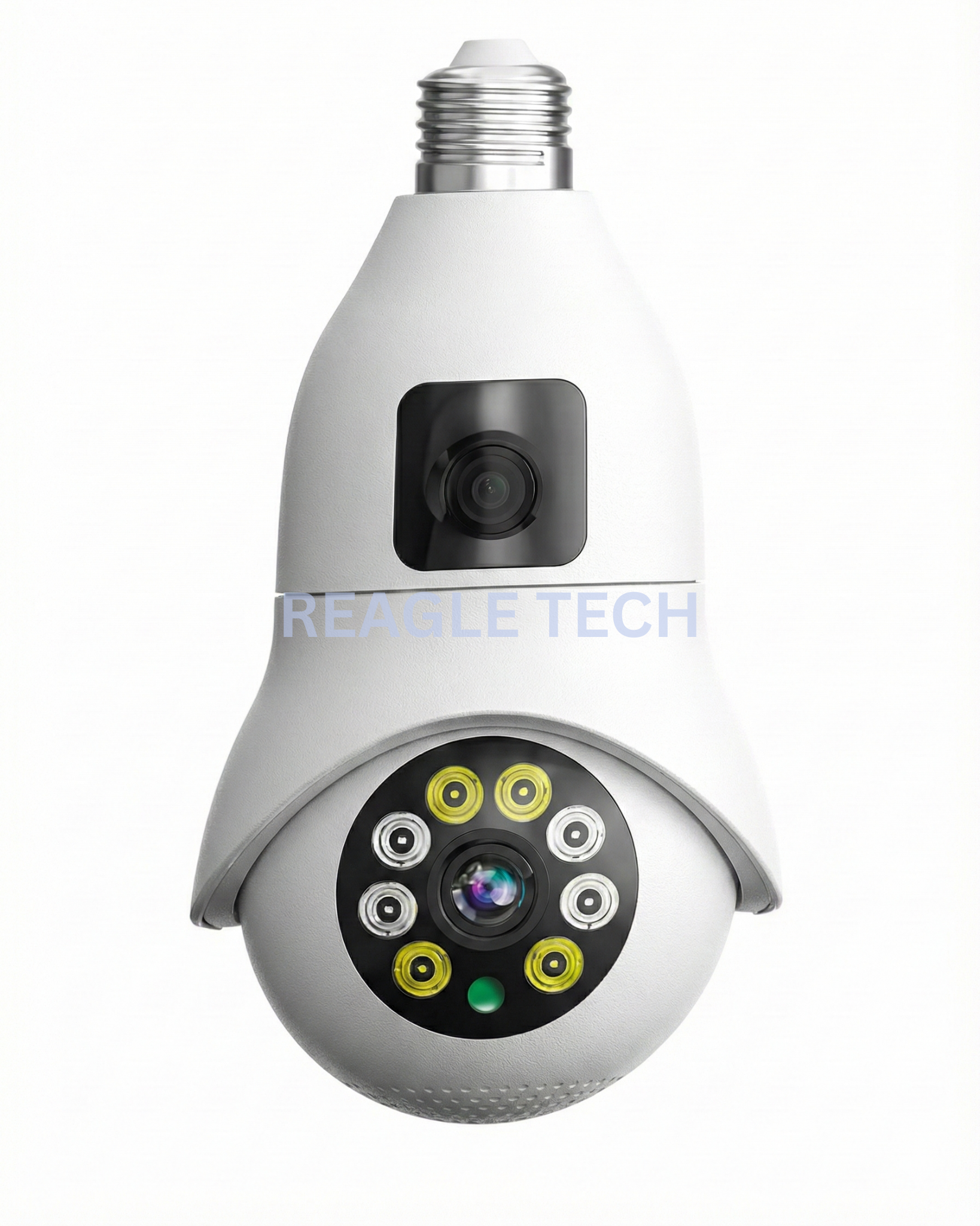4+4 MP Dual Lens HD WiFi Bulb Holder CCTV Camera with Audio & Video Recording | Color Night Vision | Two Way Audio | Motion Detection | Remote View | 360° View