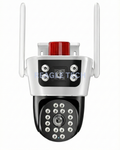 Dual Lens 4MP IP PTZ Camera with 4G sim Support Outdoor Wireless CCTV Security Camera with Ai Tracking Audio and Video Monitoring