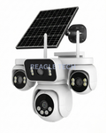 3-Lens AOV Solar PTZ Camera | 4G SIM Enabled Outdoor CCTV IP Camera | Dual Screen View | Humanoid Tracking | Two-Way Audio | Light-Sound Alarm