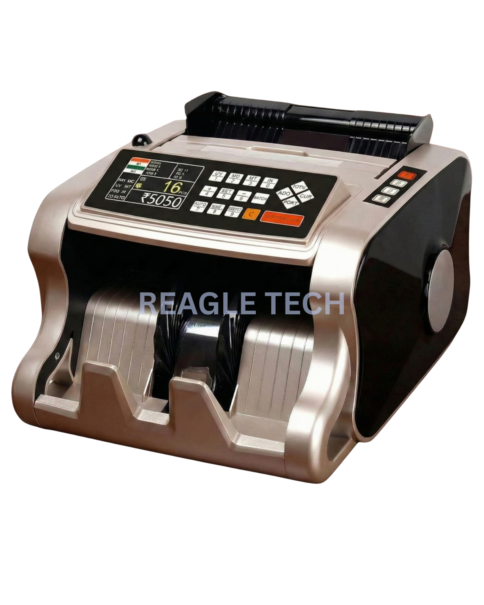 Mix Note Currency Counting Machine Cash Counter with Fake Note Detection MG UV IR MT DD 3D Colour Detection CDS Main Display Colour TFT with dust Cover for INR USD EUR
