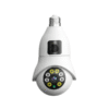 Dual Lens WiFi 4k Quality indoor Bulb holder camera for safety cctv
