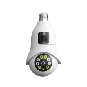 Dual Lens WiFi 4k Quality indoor Bulb holder camera for safety cctv