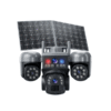 3 Lens Motorized 4G Dual Solar Outdoor Waterproof Camera for Security CCTV