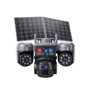 3 Lens Motorized 4G Dual Solar Outdoor Waterproof Camera for Security CCTV