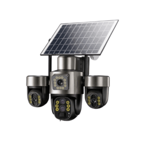 3 Lens Motorized 10X Optical Zoom 4G Solar Outdoor Waterproof Camera for Security CCTV