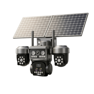 3 Lens Motorized 10X Optical Zoom 4G Dual Solar Outdoor Waterproof Camera for Security CCTV