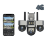 3 Lens Motorized 4G Outdoor Waterproof Camera for Security CCTV